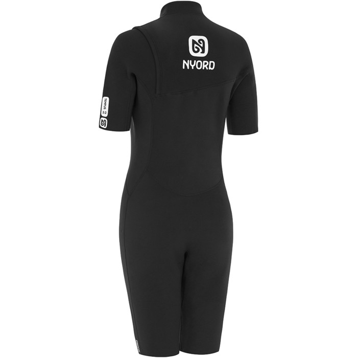 2024 Nyord Womens Tempus 2/2mm Chest Zip Shorty Wetsuit N04BA00014 - Black